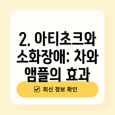 2. 아티초크와 소화장애: 차와 앰플의 효과