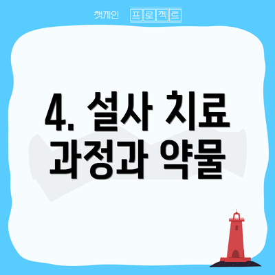 4. 설사 치료 과정과 약물