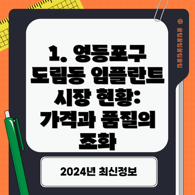 1. 영등포구 도림동 임플란트 시장 현황: 가격과 품질의 조화