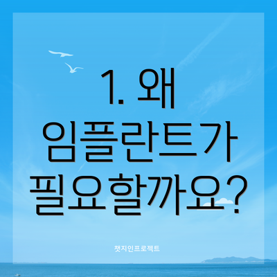 1. 왜 임플란트가 필요할까요?