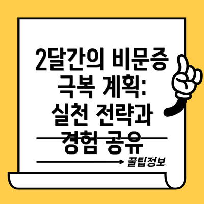 2달간의 비문증 극복 계획:  실천 전략과 경험 공유