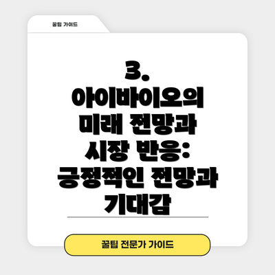 3. 아이바이오의 미래 전망과 시장 반응:  긍정적인 전망과 기대감
