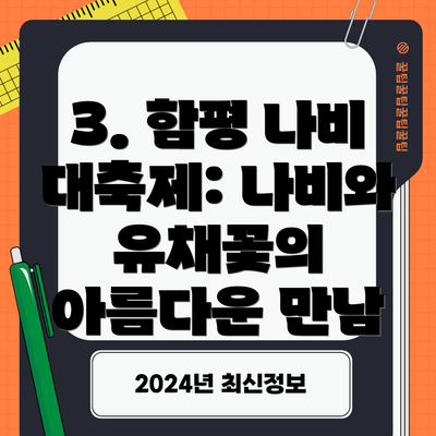 3. 함평 나비 대축제: 나비와 유채꽃의 아름다운 만남