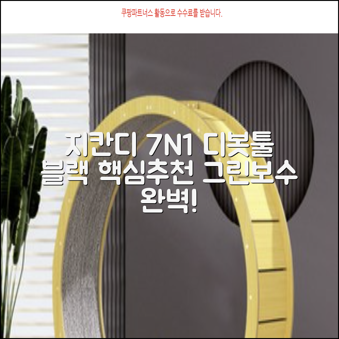 지칸디 골프 7N1 디봇툴 그린보수기 디봇수리기, 1개, 블랙 추천 리뷰
