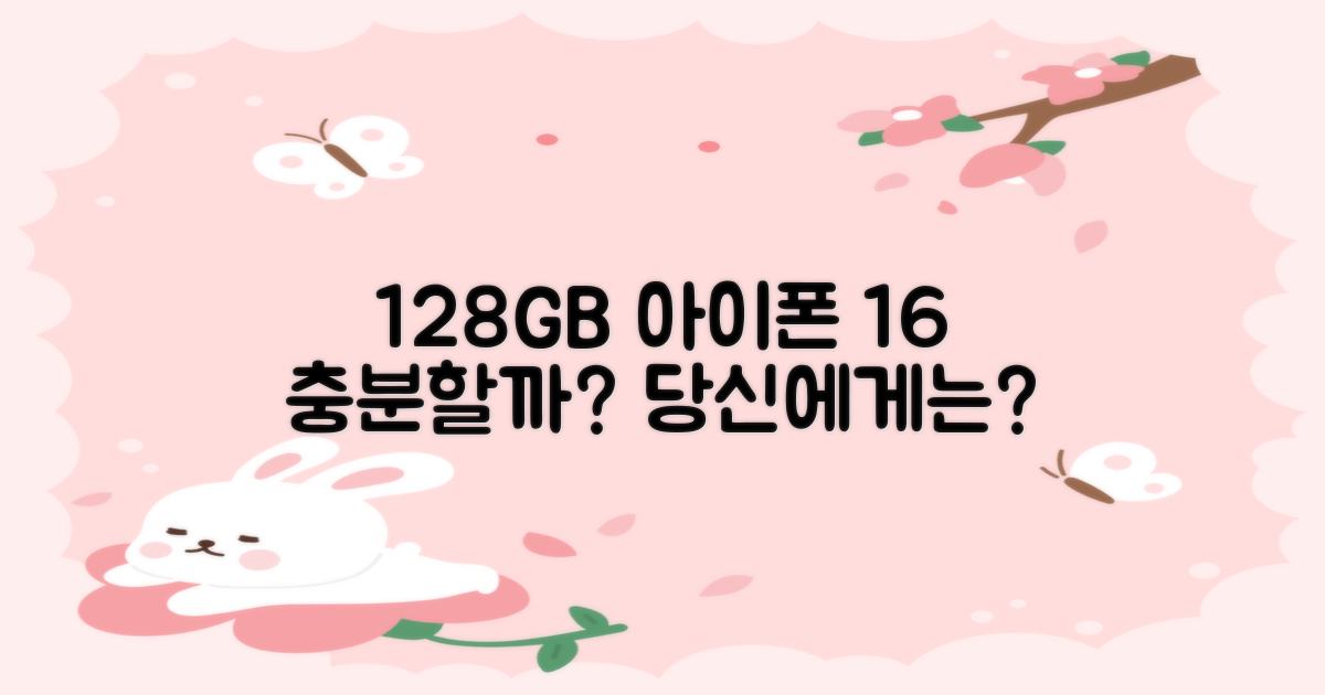 128GB 아이폰 16, 충분할까요?