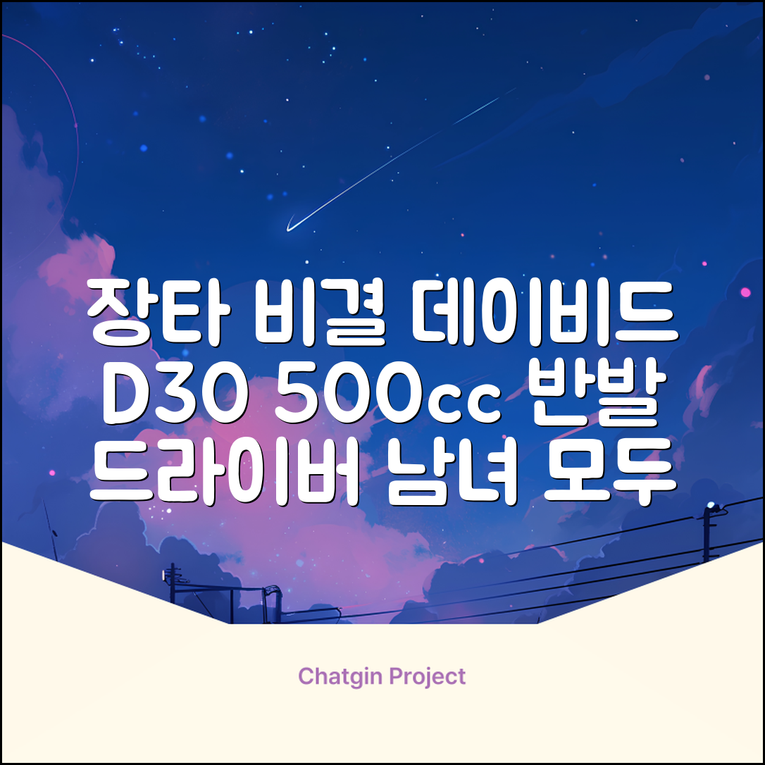 데이비드 신형 초고반발 D30 장타 드라이버 500cc 남성 여성+ 자석티, 10.5도, S 추천 리뷰