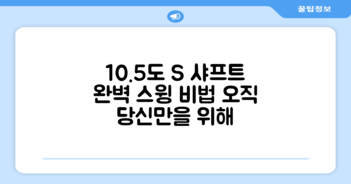 10.5도 S 샤프트로 완벽한 스윙을