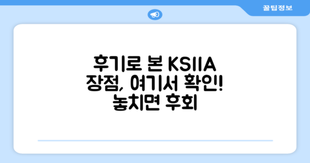 후기로 보는 KSIIA 장점